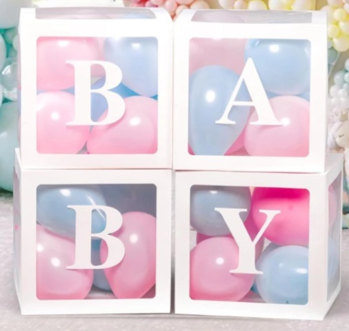 Cubos Baby Grande P/Balão - KC Artigos para Festas e Decorações 