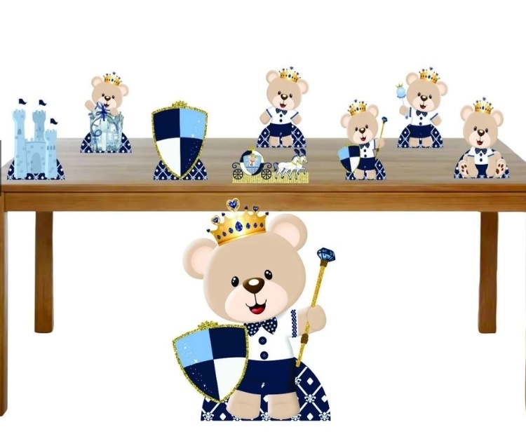 Kit Display Mdf Urso Realeza - KC Artigos para Festas e Decorações 