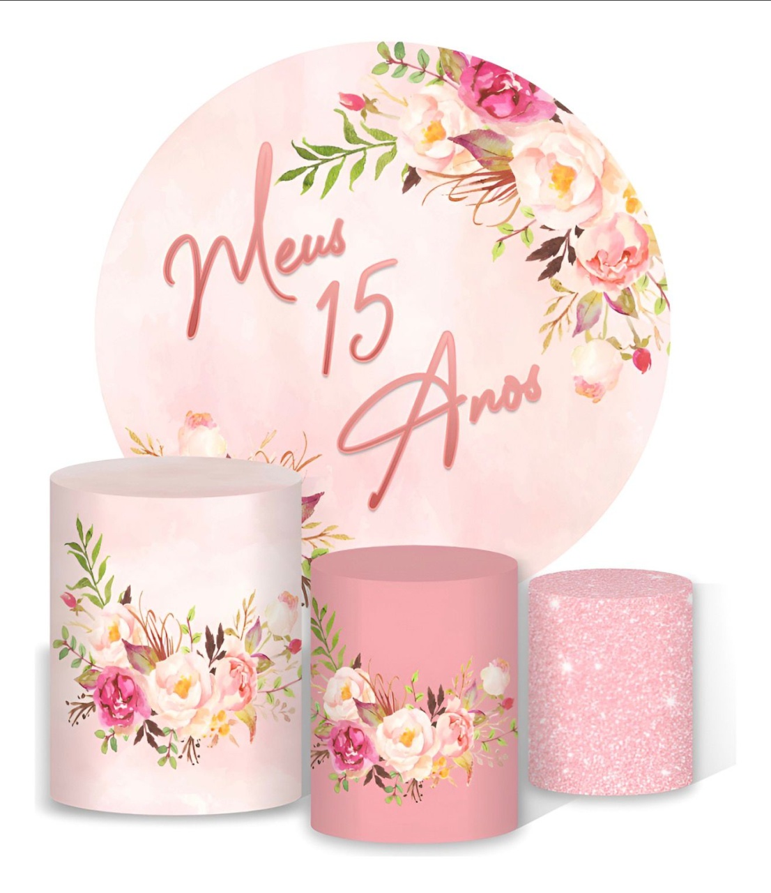 Kit Pegue E Monte 15 Anos - KC Artigos para Festas e Decorações 