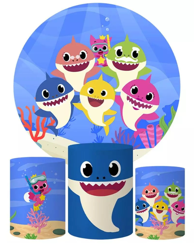 Kit Pegue E Monte Baby Shark - KC Artigos para Festas e Decorações 