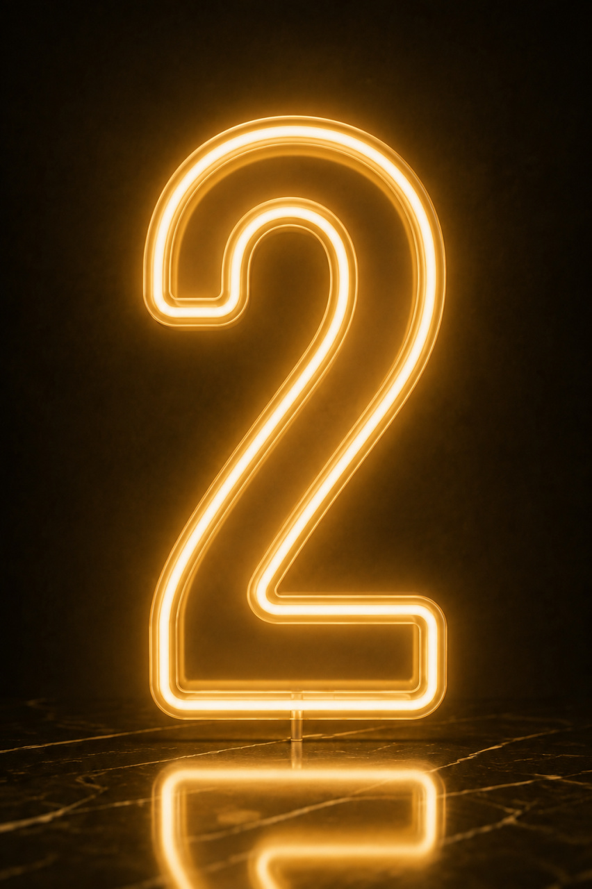 Numero 2 Led 50Cm - KC Artigos para Festas e Decorações 