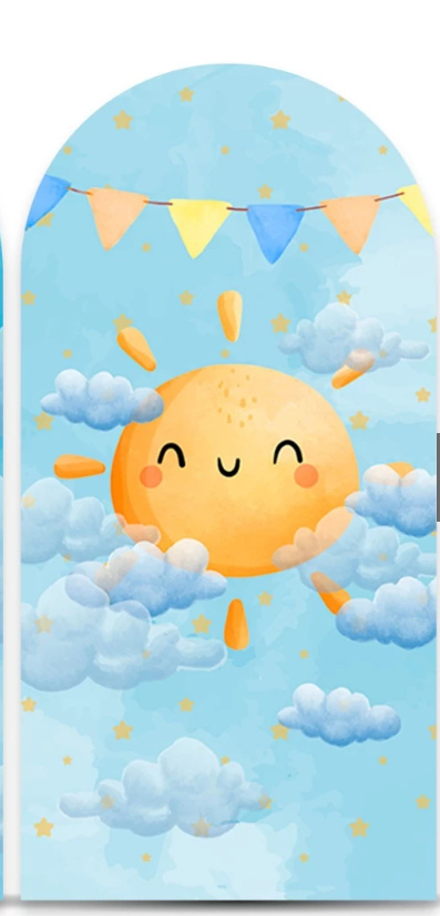 Capa Painel Romano 2X1 Sol Menino - KC Artigos para Festas e Decorações 