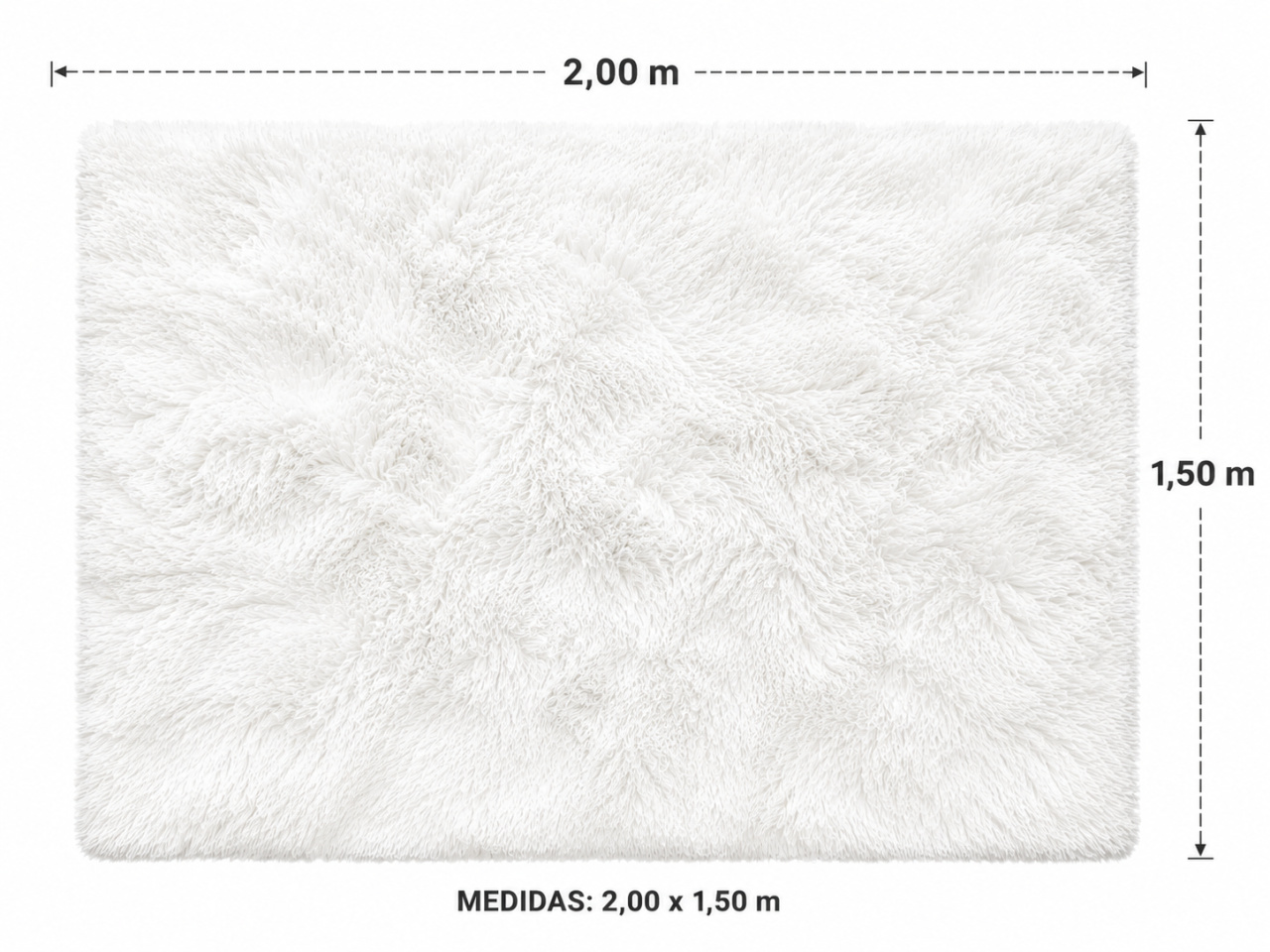 Tapete Branco 2X1,5 - KC Artigos para Festas e Decorações 