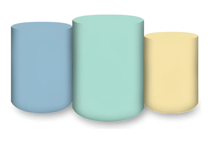 Trio Capas Cilindros Candy - KC Artigos para Festas e Decorações 
