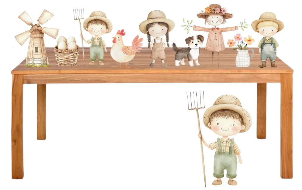 Displays Fazendinha Menino Mdf - KC Artigos para Festas e Decorações 