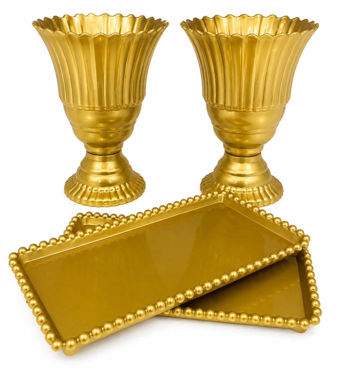 Kit Provençal Acrilico Dourado 1 - KC Artigos para Festas e Decorações 