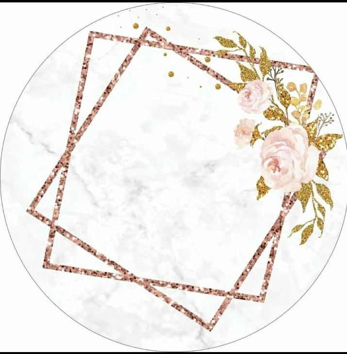 Marmorizado C/ Ros E E Flores 50Cm - Mimi Decorações
