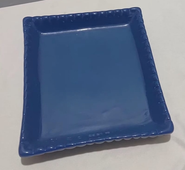 Bandeja Quadrada M Azul Marinho - Mimi Decorações