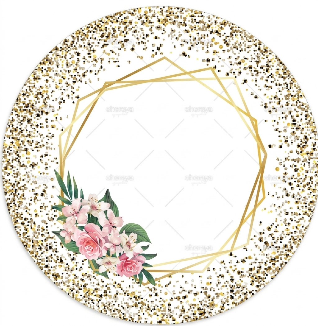 Branco Com Dourado 1M - Mimi Decorações