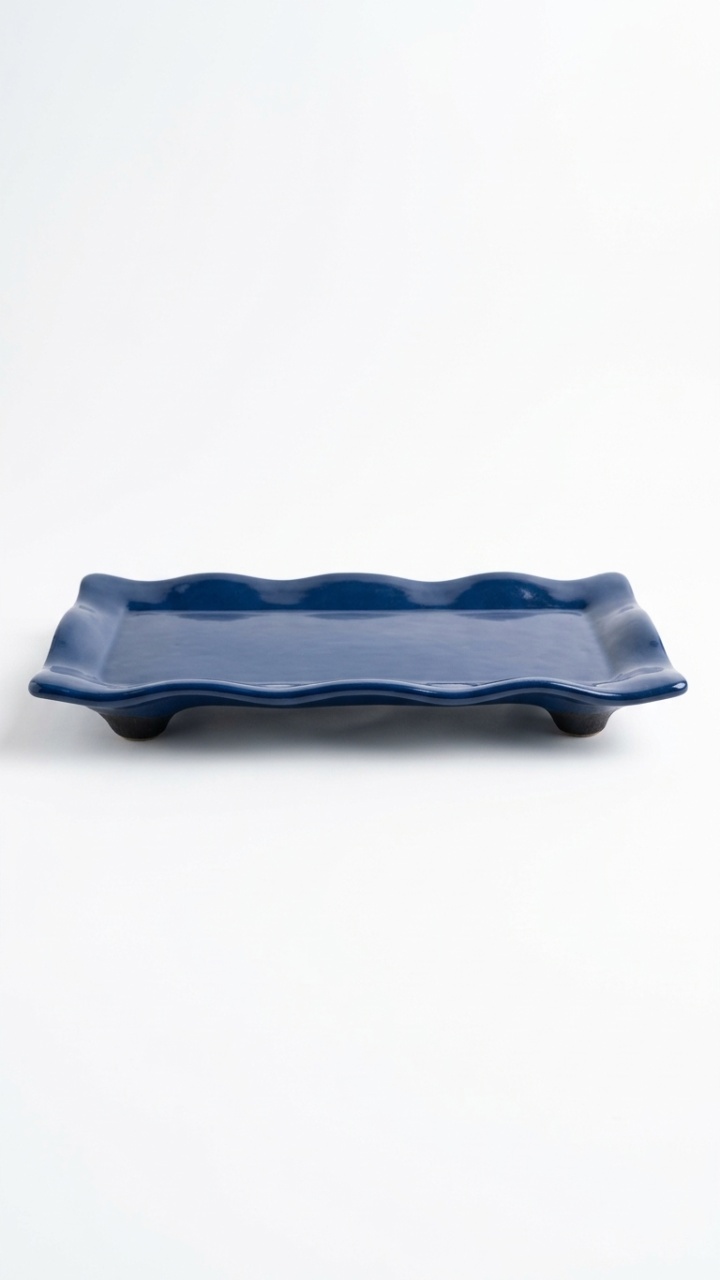 Travessa Babado Azul Marinho - Mimi Decorações