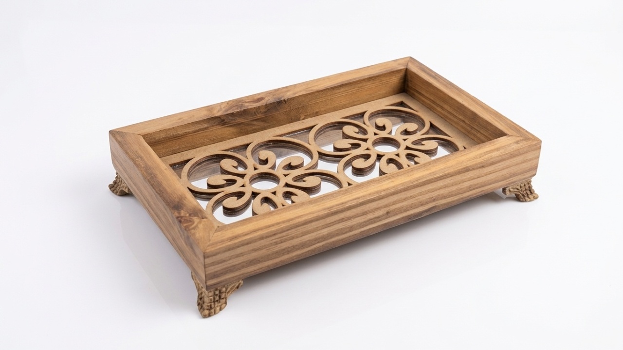 Bandeja Arabesco Espelhada - Mimi Decorações