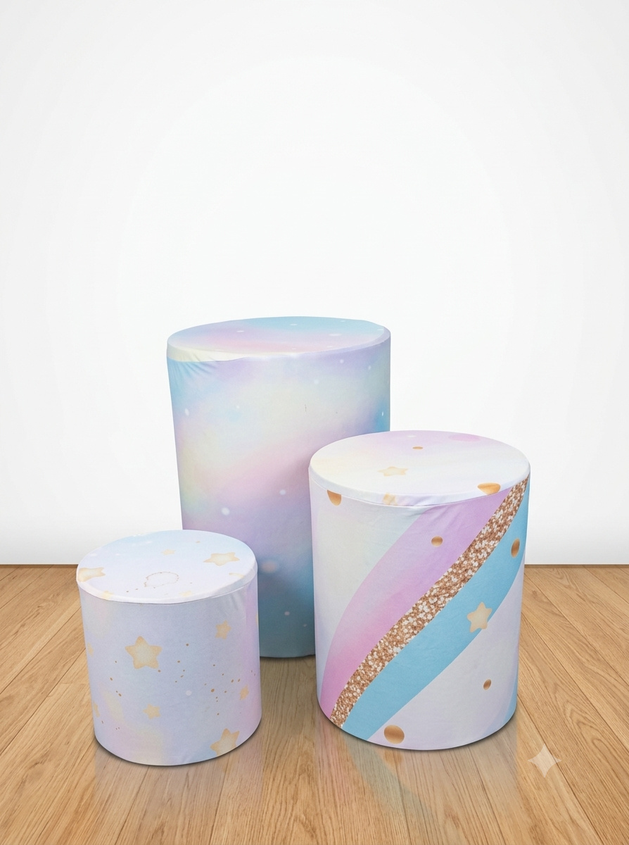 Trio de Capas Sublimadas Arco Íris - Mimi Decorações