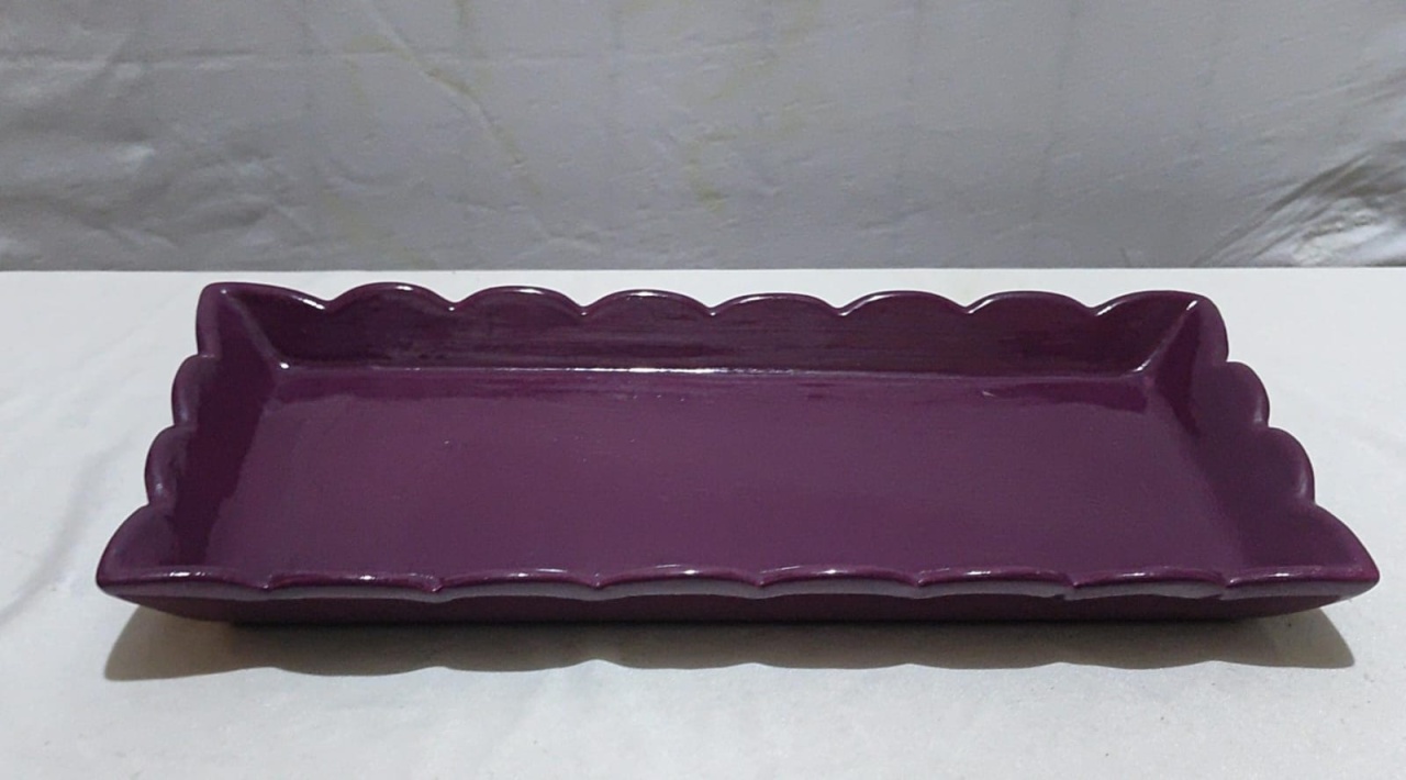 Travessa Babado Roxa - Mimi Decorações