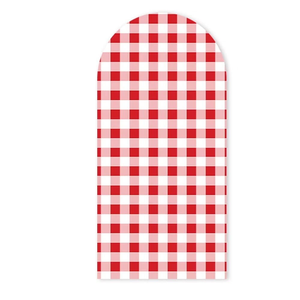 Painel Xadrez Vermelho 2X1 - Mimi Decorações