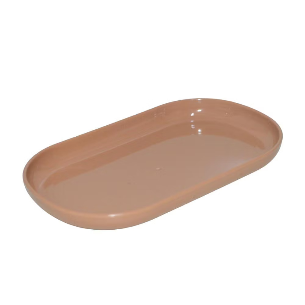 Bandeja Oval Marrom - Mimi Decorações