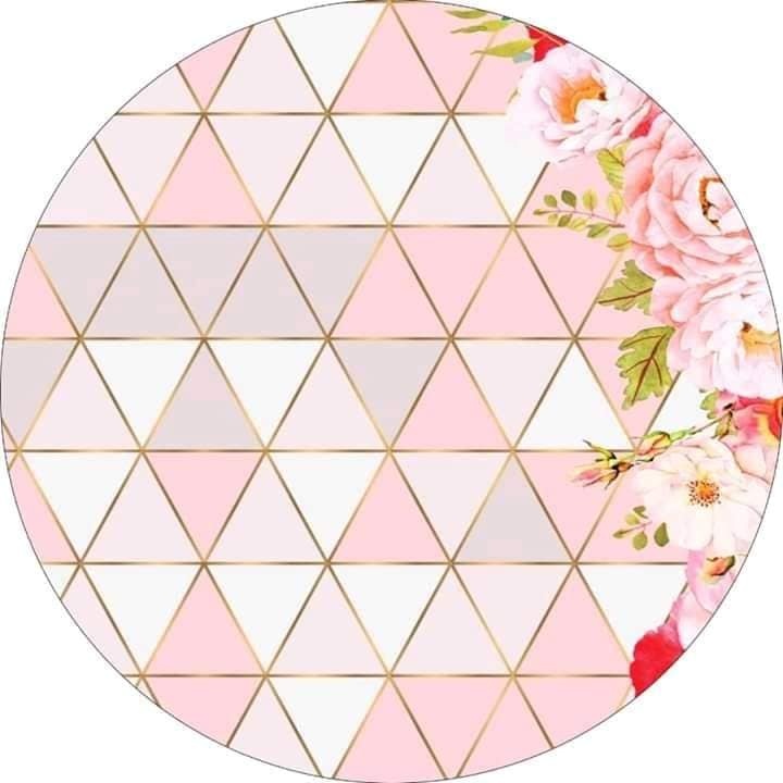 Geométrico Rosa 1,30 Cm - Mimi Decorações