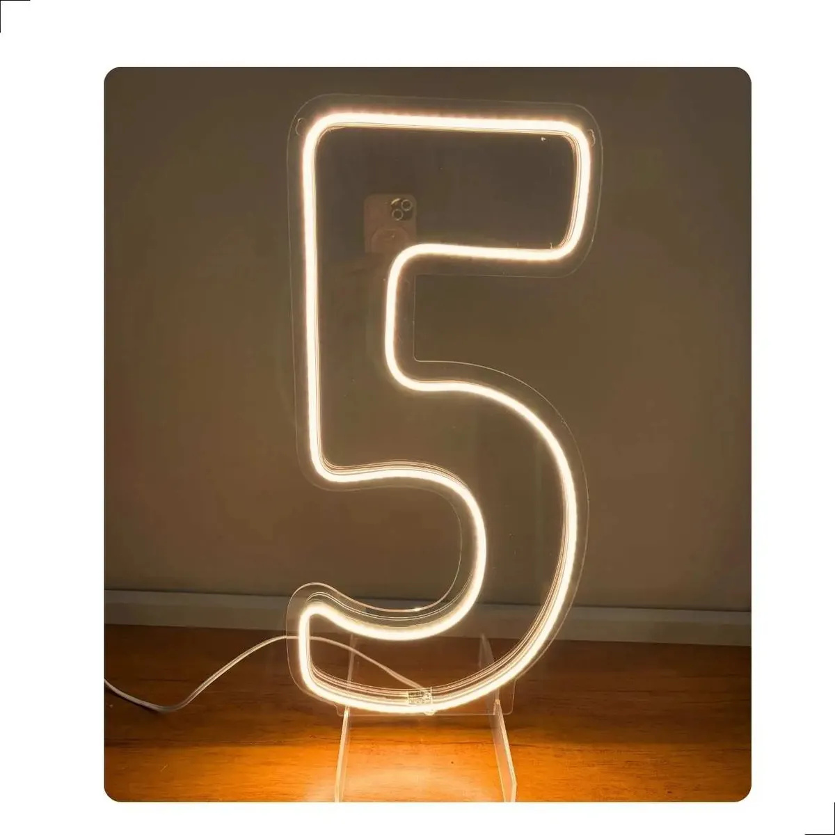 Numero 550X25Cm Cor Branco Quente - EIDY DECORACOES