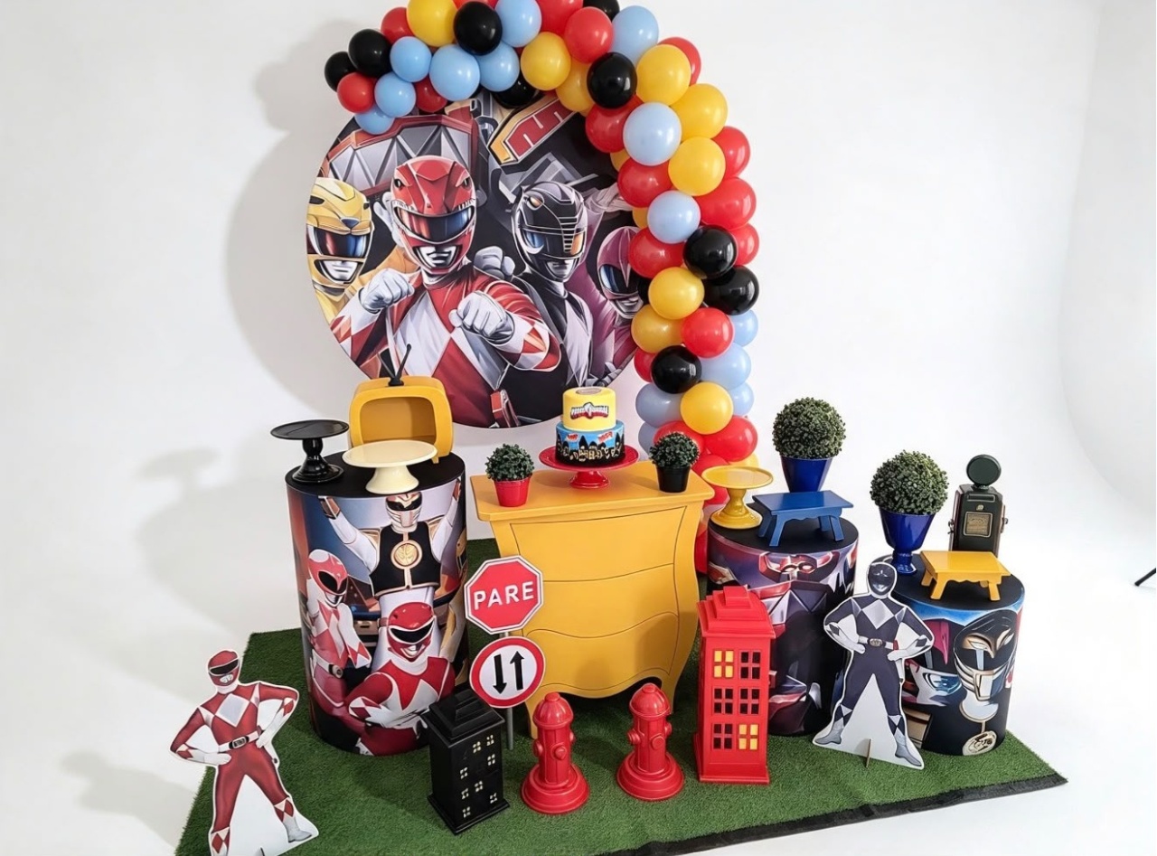 Kit Completo Power Rangens - dkdecoração