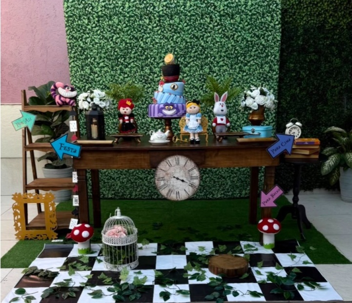 Kit Alice No Pais das Maravilha - dkdecoração