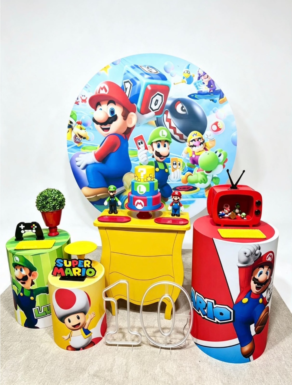 Kit Charme Mário Brós - dkdecoração