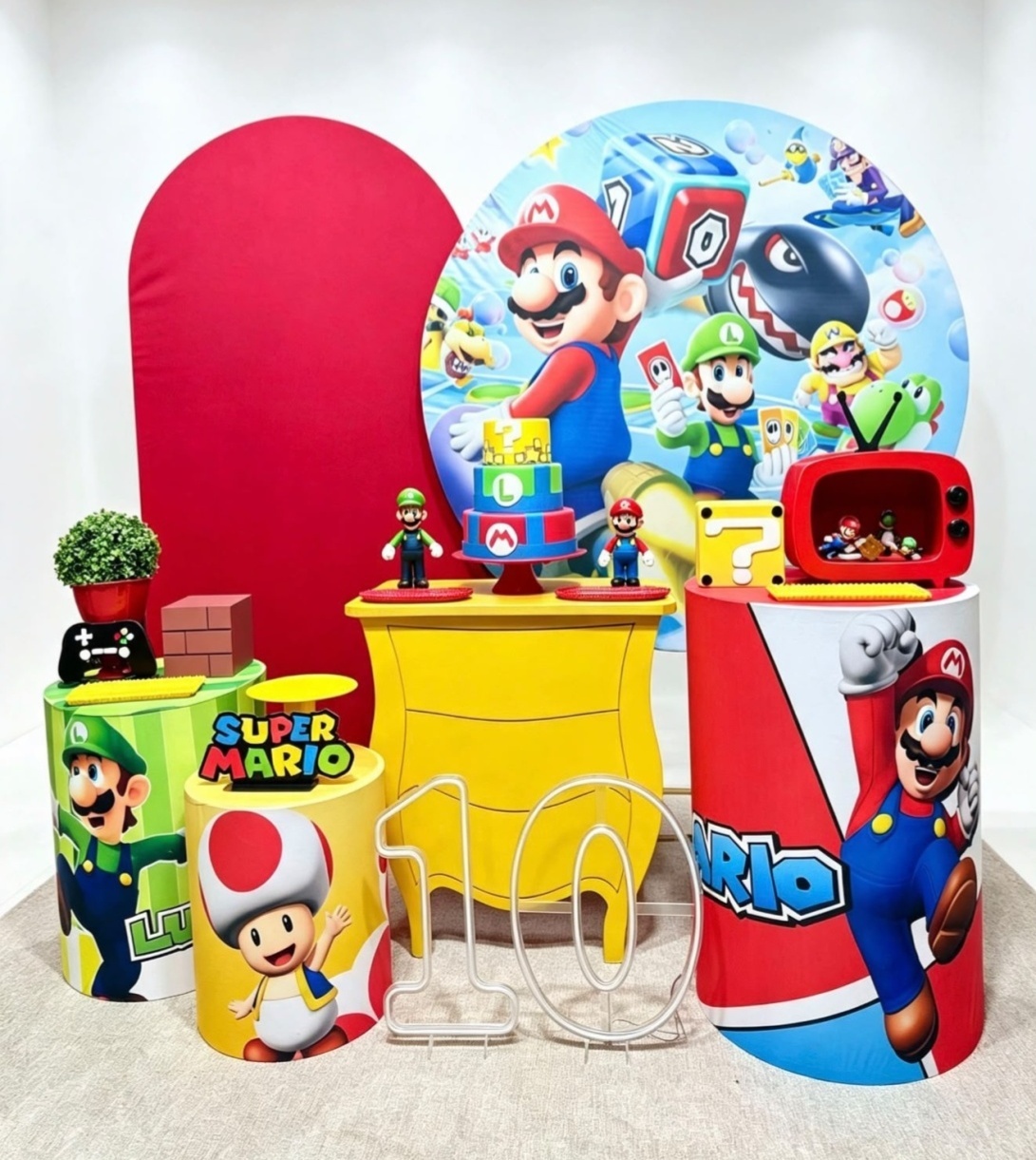 Kit Elegante Mário Bros - dkdecoração