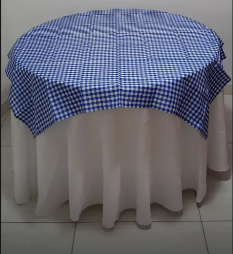 Toalha de Sobrepor Xadrez Azul - Zurisbrb