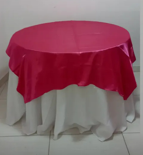 Toalha de Sobrepor Cetim Rosa Pink - Zurisbrb