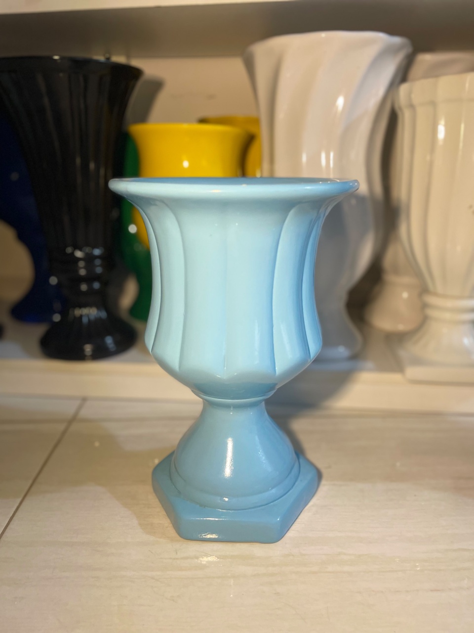 Vaso Grego Azul Bebê P - Zurisbrb