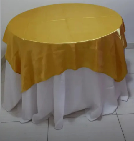 Toalha de Sobrepor Cetim Amarela - Zurisbrb