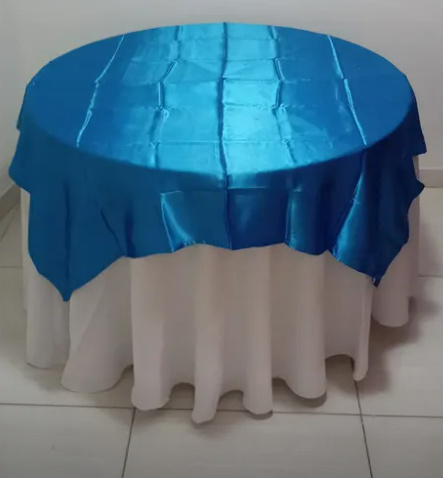 Toalha de Sobrepor Cetim Azul - Zurisbrb