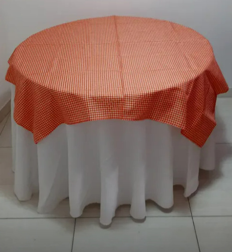 Toalha de Sobrepor Xadez Laranja - Zurisbrb