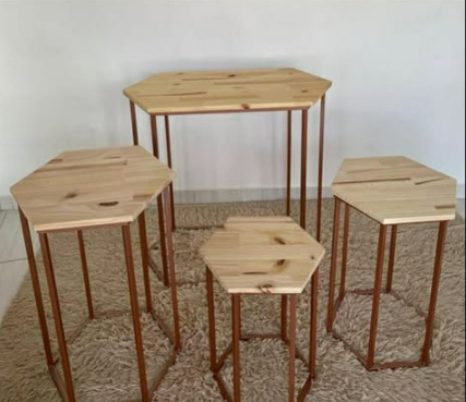 Conjunto de Mesa Sextavada - Zurisbrb