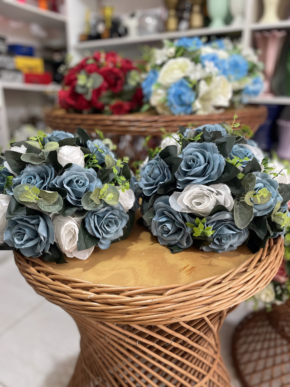 Rosas Branca E Azul - Dupla - Zurisbrb