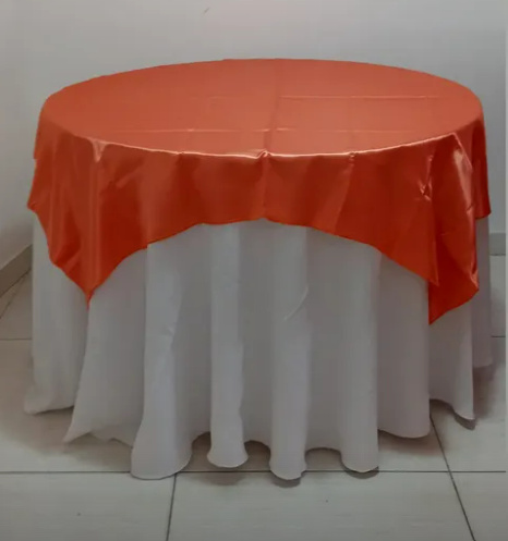 Toalha de Se Sobrepor Cetim Laranja. - Zurisbrb