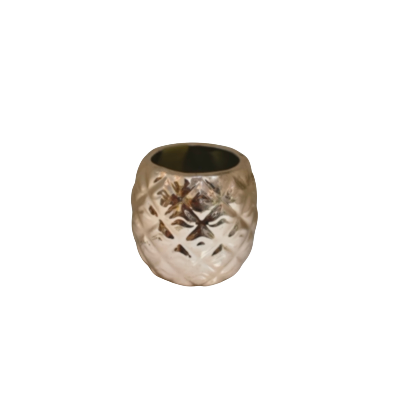 Vaso Cerâmica Mini Rose Gold Metalizado - Fábrica de Emoções Locações