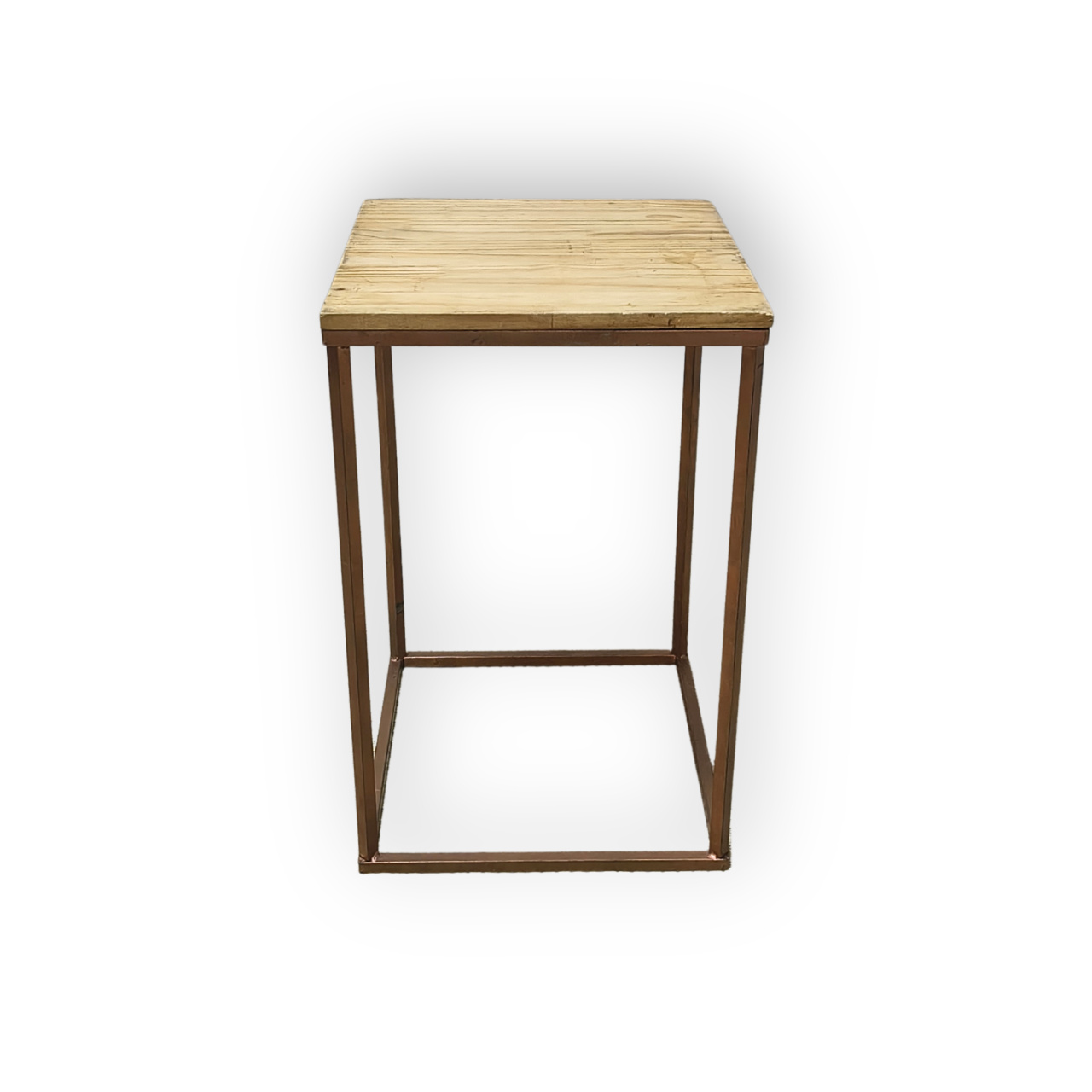 Mesa Cubo Rosé Gold M - Fábrica de Emoções Locações