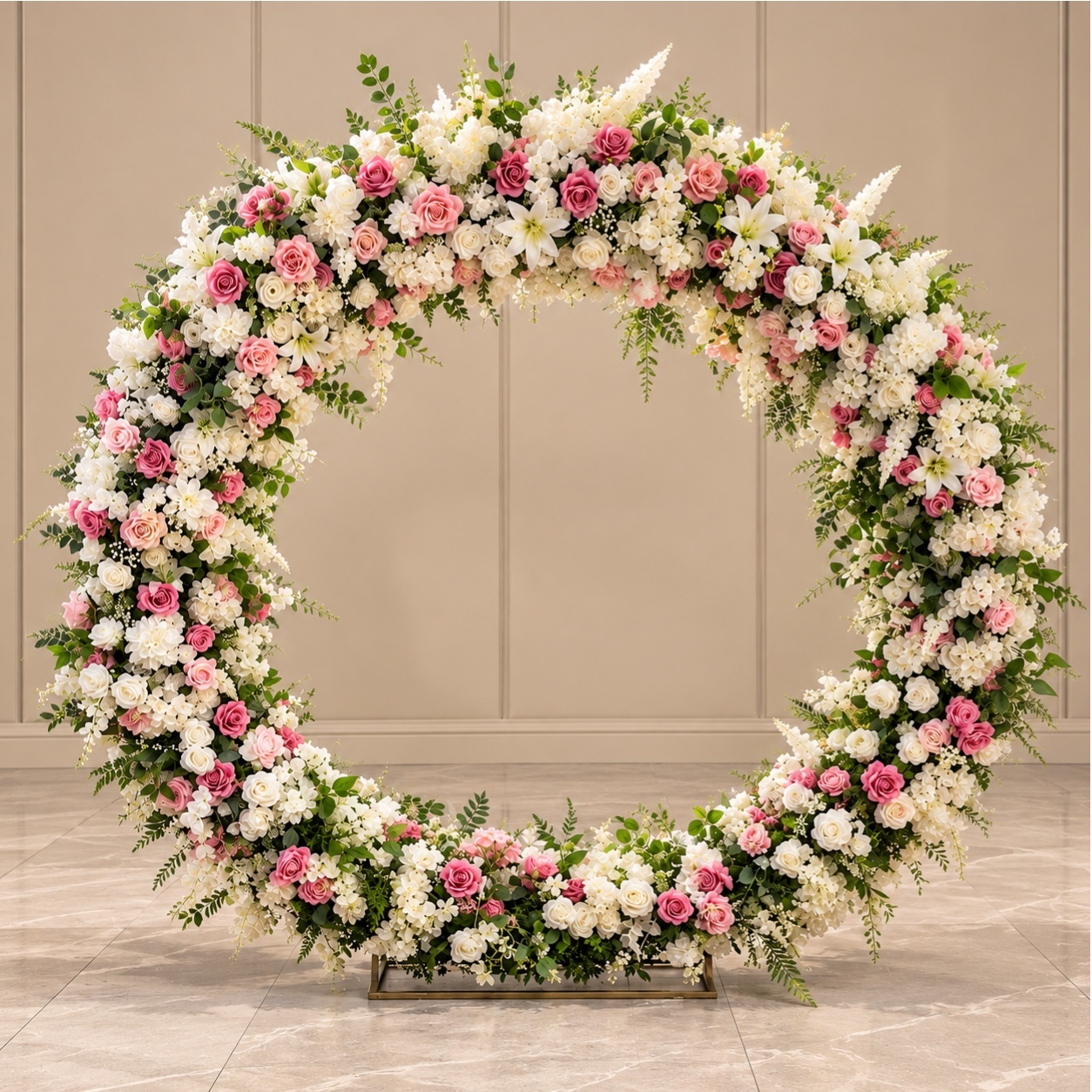 Arco Redondo – Floral Completo - Fábrica de Emoções Locações