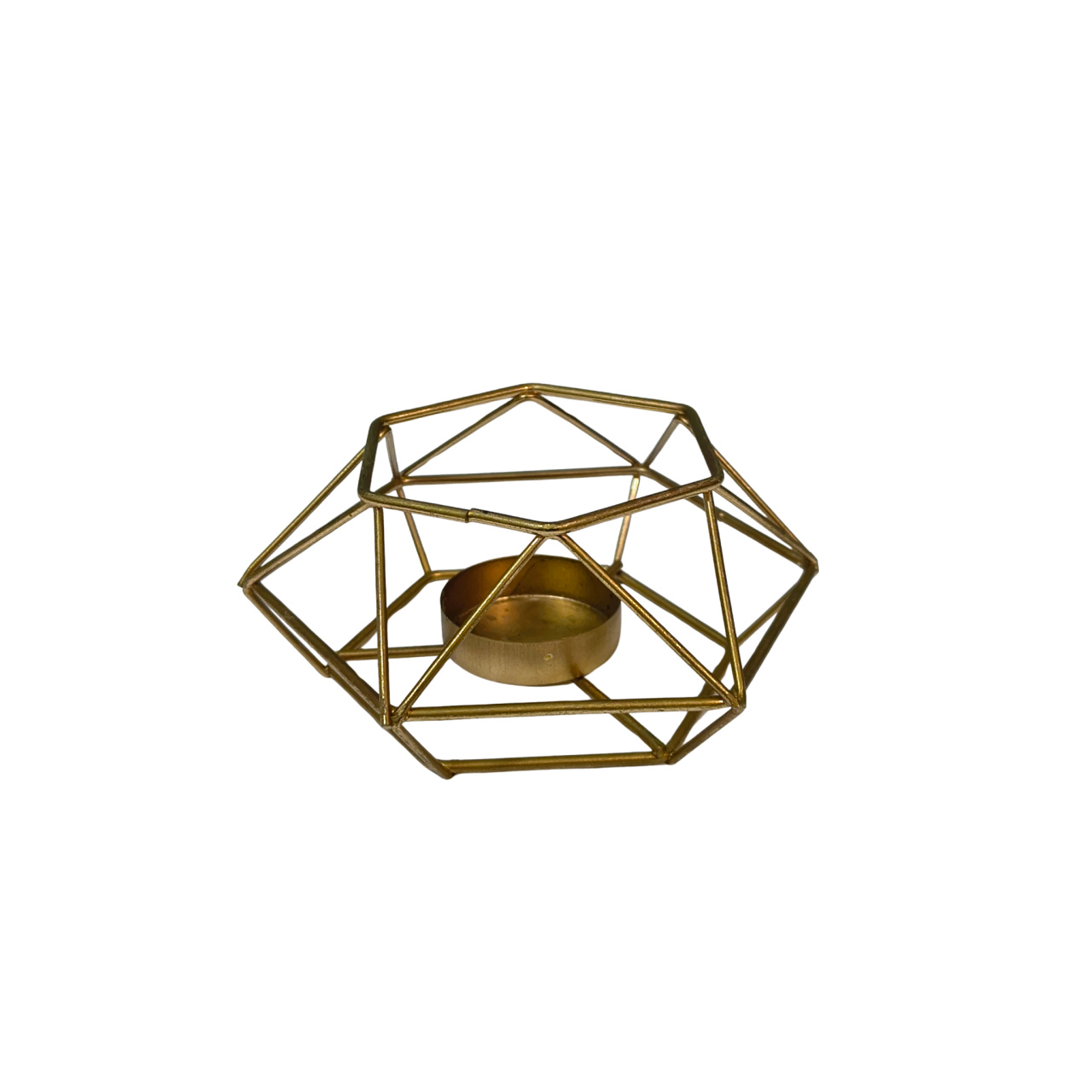 Suporte Para Vela Aramado Dourado - Baixo - Fábrica de Emoções Locações