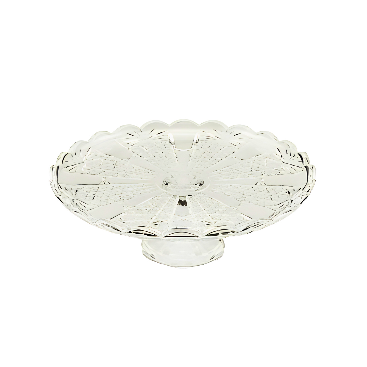 Bandeja Redonda Cristal G - Fábrica de Emoções Locações