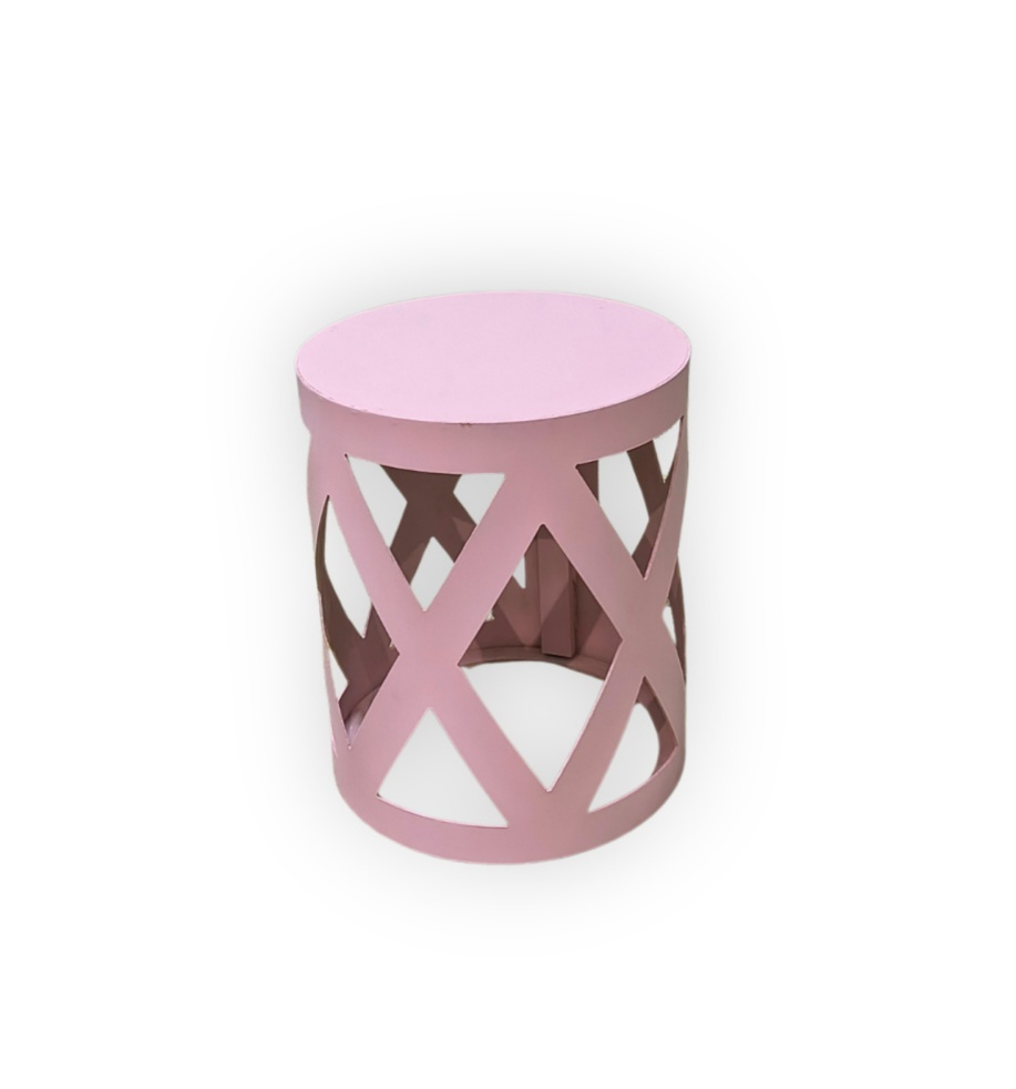 Cilindro Mdf Treliças Rosa Candy P - Fábrica de Emoções Locações