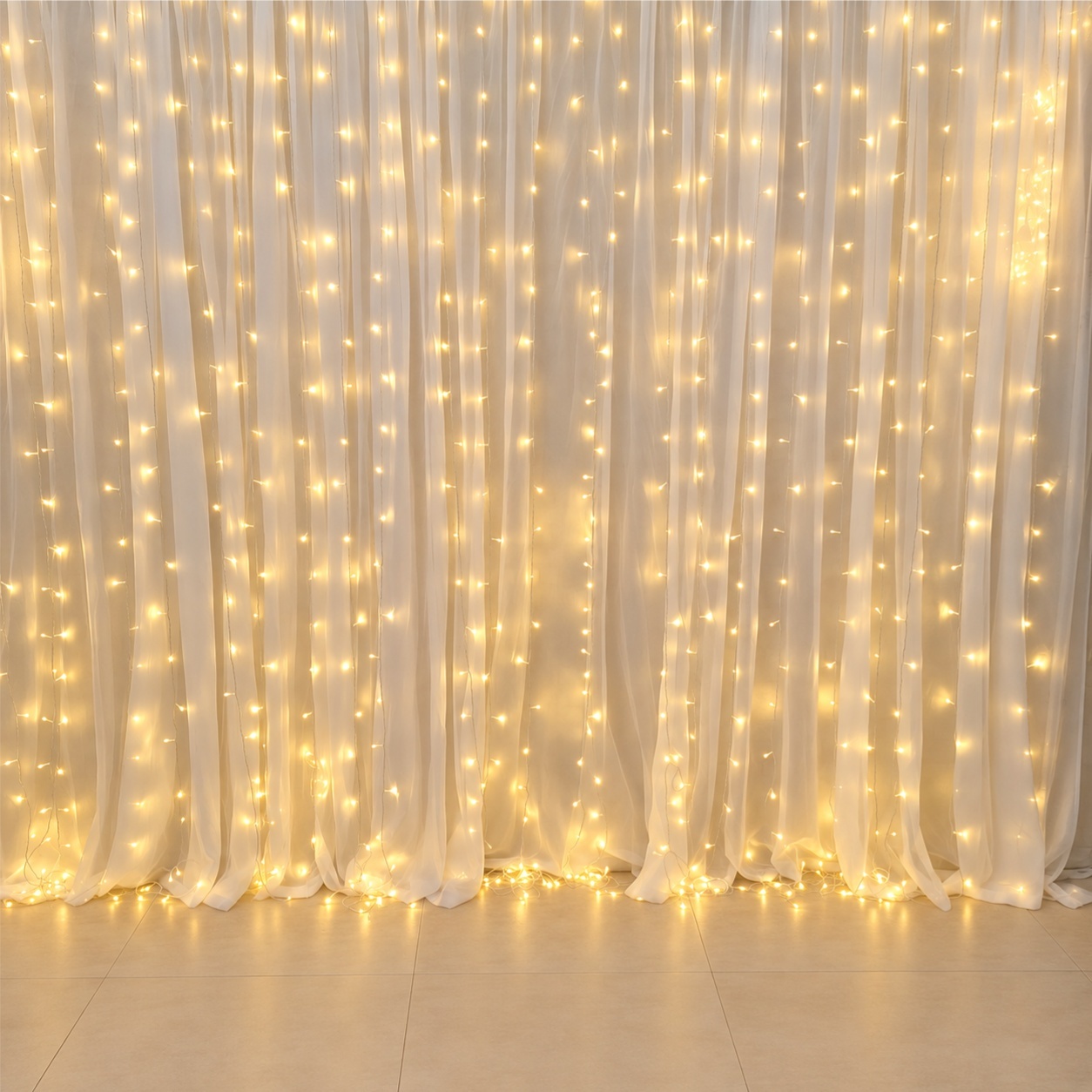 Fundo Com Voil E Iluminação Led - Fábrica de Emoções Locações
