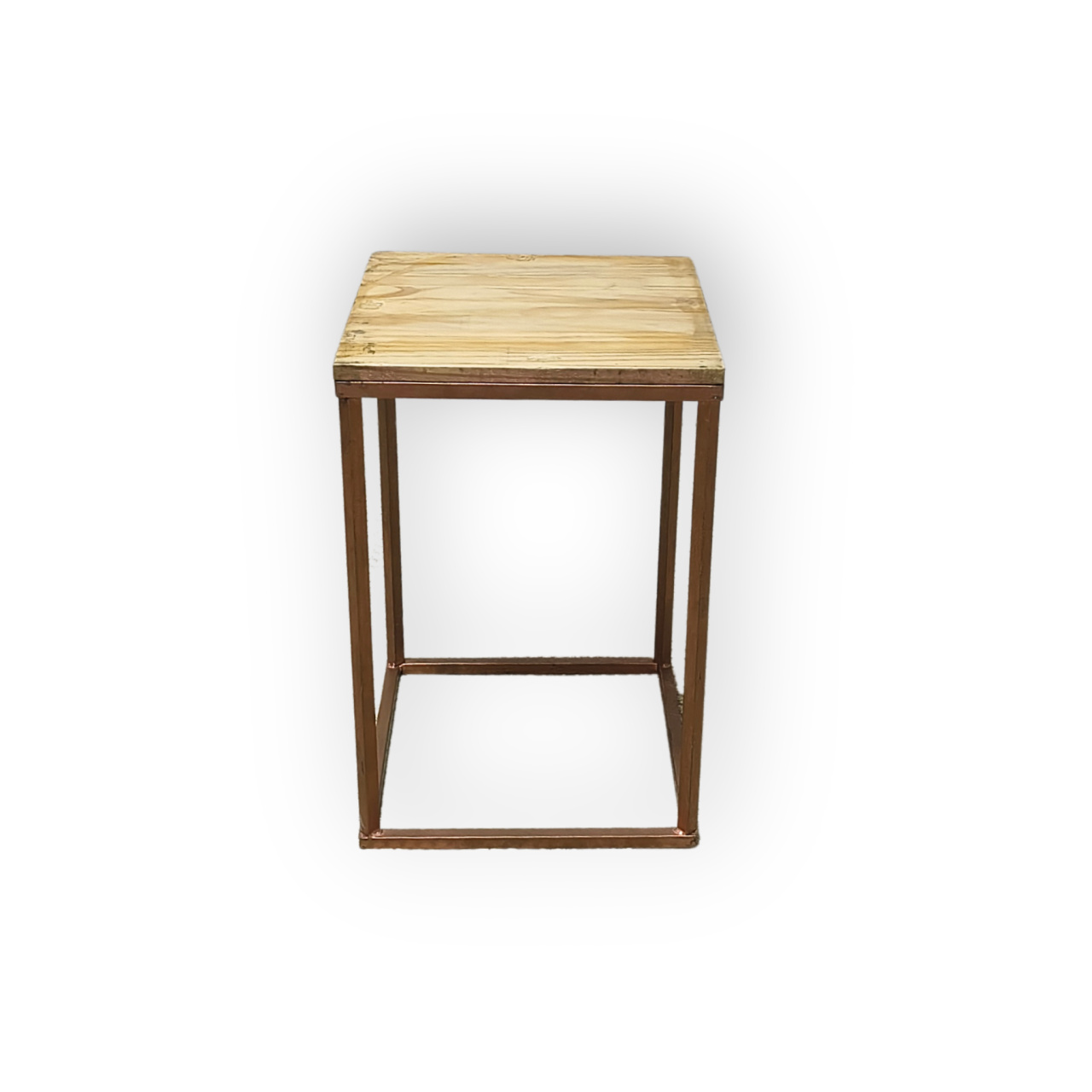 Mesa Cubo Rosé Gold P - Fábrica de Emoções Locações