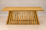 Mesa de Madeira Com Base Ripada - imagem 1