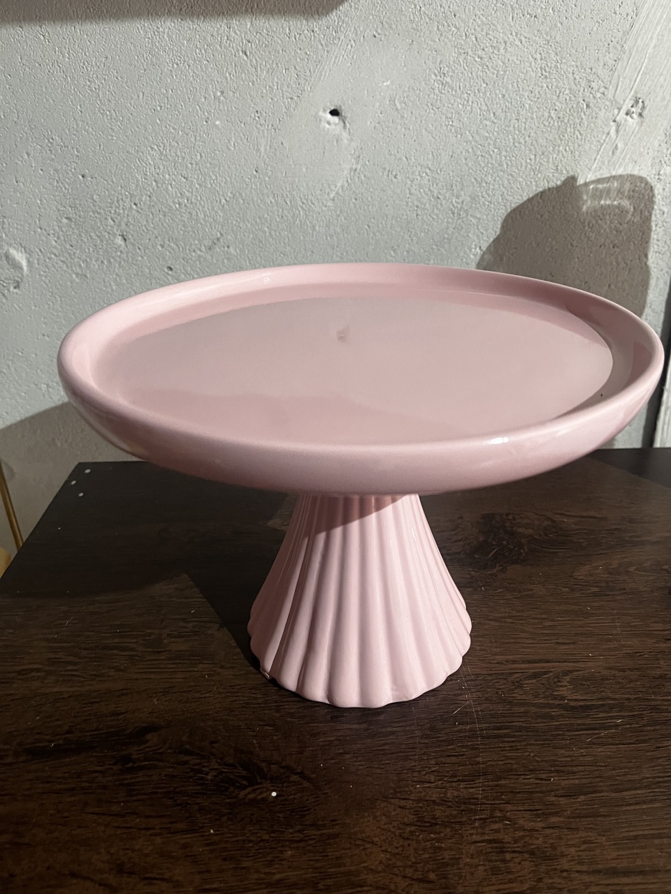 Boleira Rosa Candy Cerâmica - Sonhodefestas 