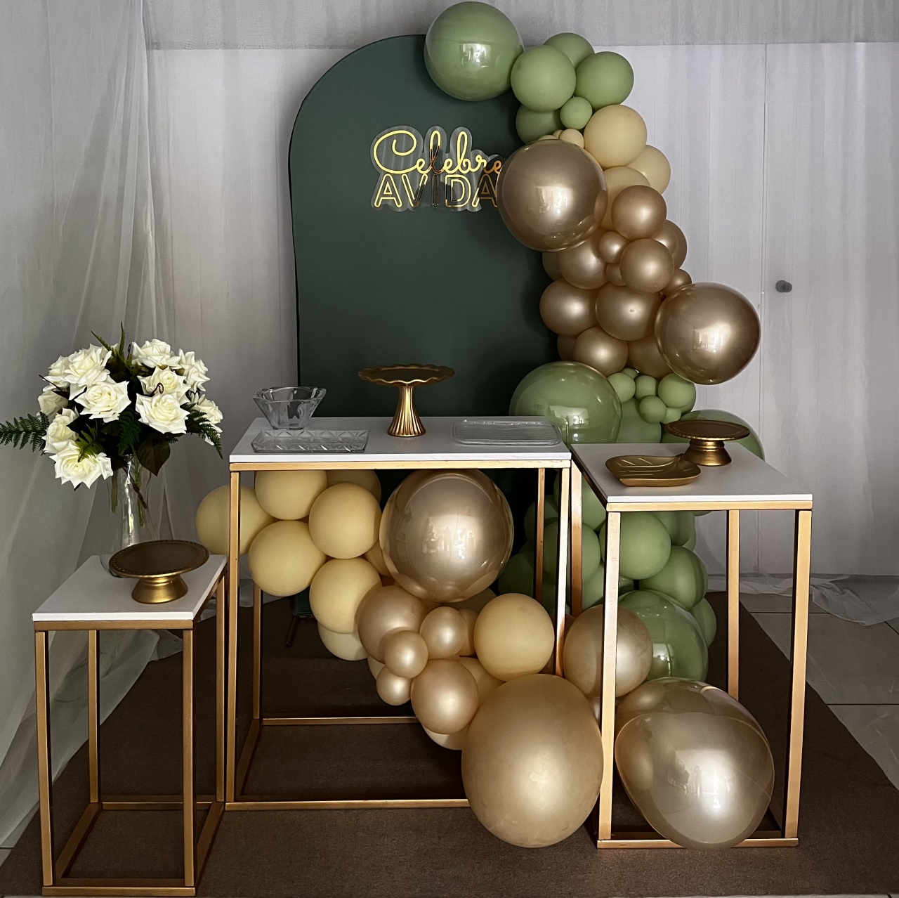 Kit Verde E Dourado - Sonhodefestas 