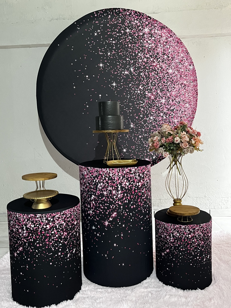Kit Preto E Rosa - Sonhodefestas 