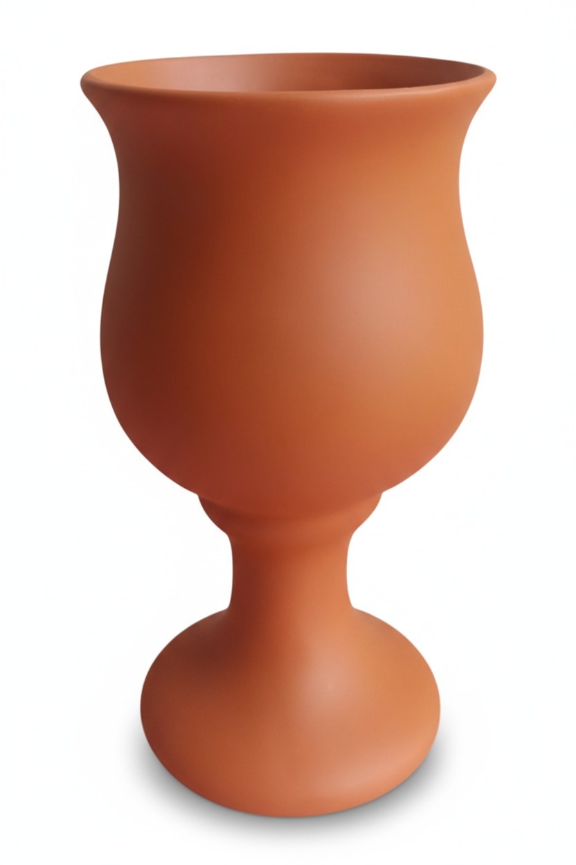 Vaso Taça (G) Terra Cota  - Sonhodefestas 