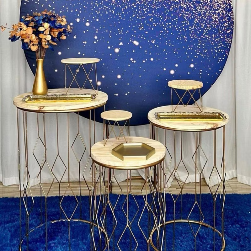 Trio Cilindros Metal Dourado - Kinha Coelho