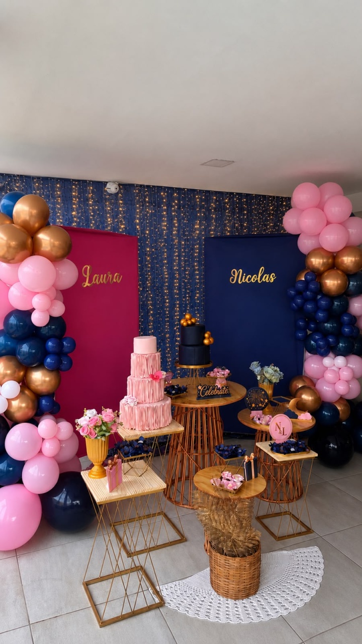 Kit G - Irmãos Rosa E Azul - Bah! Festas