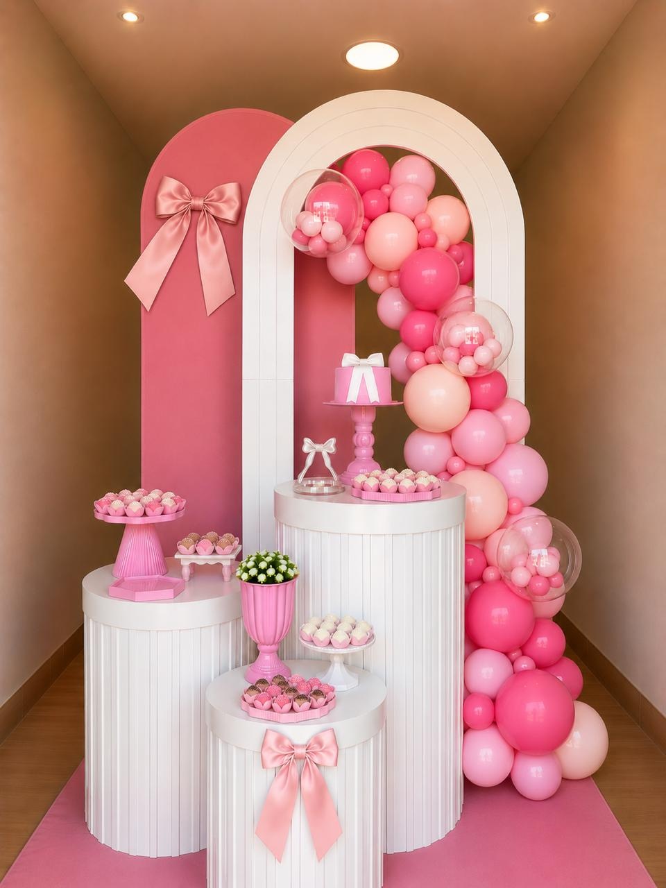 Kit G - Laços Rosa - Bah! Festas